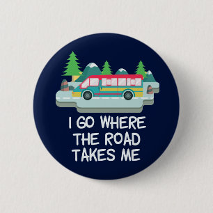RV Camper Vacking World Traveler Ronde Button 5,7 Cm