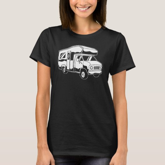 Rv Camper Van - Mobilehome Motorhome Rv Camper T-shirt (Voorkant)