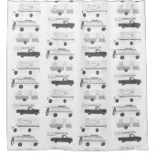 RV Campervan vanlife Motorhome Trailer CUSTOMIZE Douchegordijn (Voorkant)