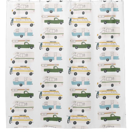 RV Campervan vanlife Motorhome Trailer CUSTOMIZE Douchegordijn (Voorkant)