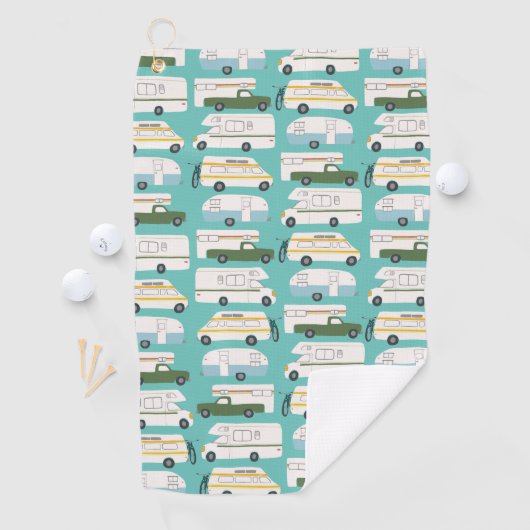 RV Campervan vanlife Motorhome Trailer CUSTOMIZE Golfhanddoek (Insitu)