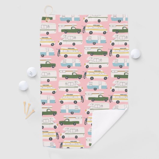 RV Campervan vanlife Motorhome Trailer CUSTOMIZE Golfhanddoek (Insitu)