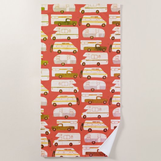 RV Campervan vanlife Motorhome Trailer CUSTOMIZE Strandlaken (Voorkant)