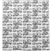 RV Campervan Vanlife Motorhome Trailer Gray Douchegordijn (Voorkant)