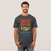 RV Camping Art Campercaravan Camping meisje T-shirt (Voorkant volledig)