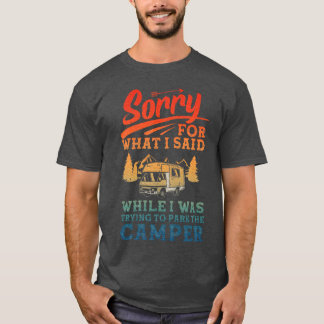 RV Camping Art Campercaravan Camping meisje T-shirt