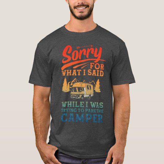 RV Camping Art Campercaravan Camping meisje T-shirt (Voorkant)