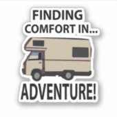 RV Camping Avontuur Rijden Sticker (Voorkant)