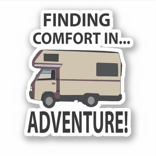 RV Camping Avontuur Rijden Sticker (Voorkant)