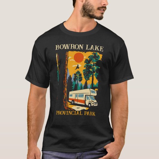 RV Camping Bowron Lake Provincial Park Canada T-shirt (Voorkant)
