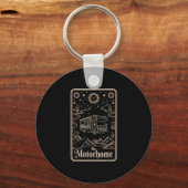 Rv camping camper de motorhome maan berg sleutelhanger (Voorkant)