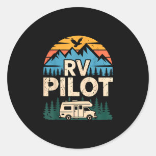 Rv-camping camper roadtrip rv-piloot avontuur ronde sticker