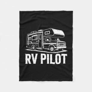 Rv-camping camper rv-piloot roadtrip avontuur  fleece deken