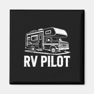 Rv-camping camper rv-piloot roadtrip avontuur  magneet