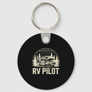 Rv-camping camper rv-piloot roadtrip avontuur sleutelhanger