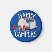 RV Camping Gift Ideeën, Happy Camers Magneet (Voorkant)