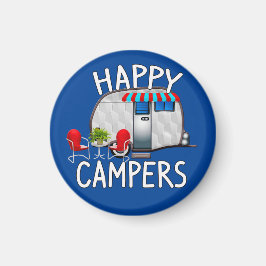 RV Camping Gift Ideeën, Happy Camers Magneet