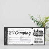 RV Camping Gift Voucher, Summer Camp Certificate (Staand voorkant)