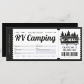 RV Camping Gift Voucher, Summer Camp Certificate (Voorkant / Achterkant)