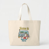Rv Camping Grote Tote Bag (Voorkant)