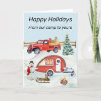 RV Camping Kamperen Sneeuw Winter Kerstmis