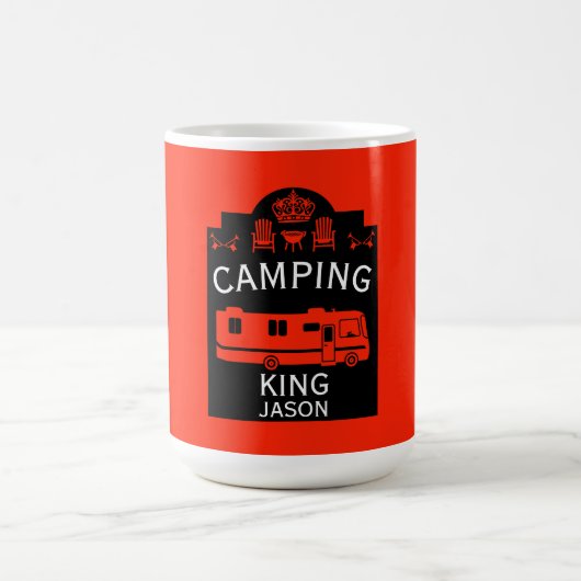 RV Camping King USA Magische Mok (Midden)