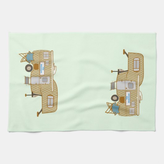 RV Camping Paper Drink Coasters Theedoek (Horizontaal)