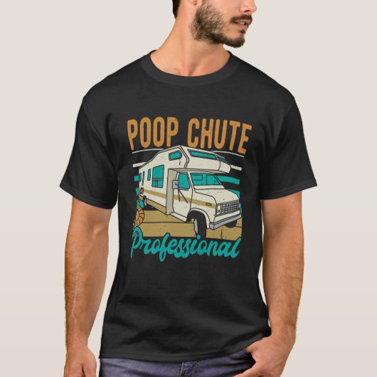 RV-CAMPING Poep Chute Professionele vrienden grapp T-shirt (Voorkant)