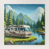 RV Camping Puzzels RV Trip Happy Camper (Verticaal)