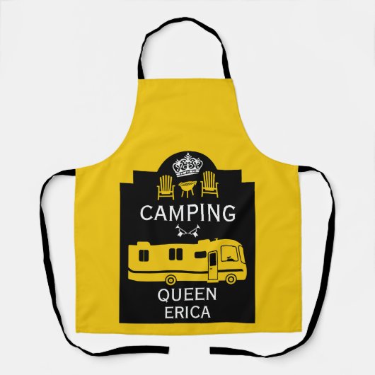 RV Camping Queen USA Schort (Voorkant)