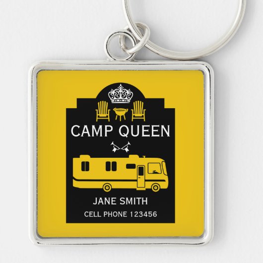 RV Camping Queen USA Sleutelhanger (Voorkant)