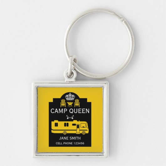 RV Camping Queen USA Sleutelhanger (Voorkant)