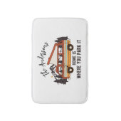 RV Camping Tent Trailer Home is waar u het parkere Badmat (Voorkant Verticaal)