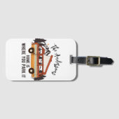 RV Camping Tent Trailer Home is waar u het parkere Bagagelabel (Voorkant (horizontaal))