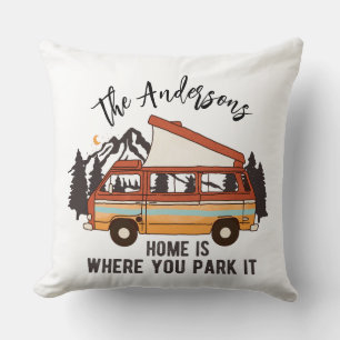 RV Camping Tent Trailer Home is waar u het parkere Kussen