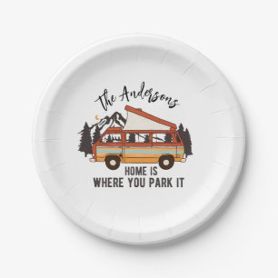 RV Camping Tent Trailer Home is waar u het parkere Papieren Bordje