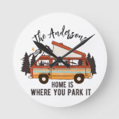 RV Camping Tent Trailer Home is waar u het parkere Ronde Klok (Voorkant)