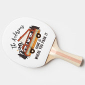 RV Camping Tent Trailer Home is waar u het parkere Tafeltennisbatje (Zijkant)