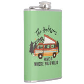 RV Camping Trailer Home is waar u het parkeren Heupfles (Rechts)