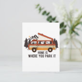 RV Camping Trailer "Thuis is waar je het parkeren" Briefkaart (Staand voorkant)