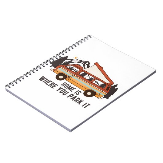 RV Camping Trailer "Thuis is waar je het parkeren" Notitieboek (Linkerzijde)