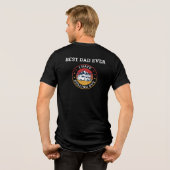 RV Camping Vaderdag Custom Beste Papa Ooit Tri-Blend Shirt (Achterkant volledig)