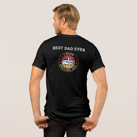 RV Camping Vaderdag Custom Beste Papa Ooit Tri-Blend Shirt (Achterkant volledig)