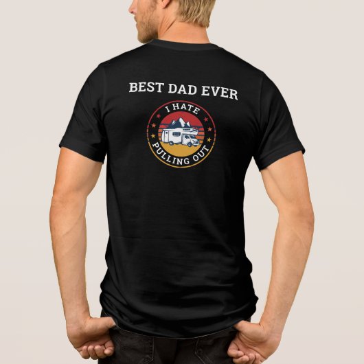 RV Camping Vaderdag Custom Beste Papa Ooit Tri-Blend Shirt (Achterkant)