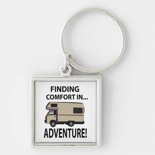RV-campingavontuur Rven Sleutelhanger (Voorkant)