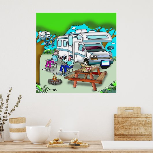 RV-Cartoon 9475 Poster (Keuken)