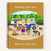 RV Cartoon reisdagboek Notitieboek (Voorkant)