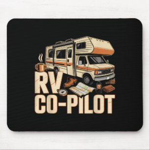Rv copiloot rv kamperen camper zonsondergang lands muismat