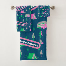 RV en Camping Love Perfect Camping Happy Camper Bad Handdoek
