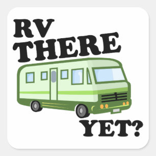 RV ER NOG? (green) Vierkante Sticker